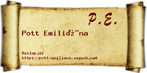 Pott Emiliána névjegykártya